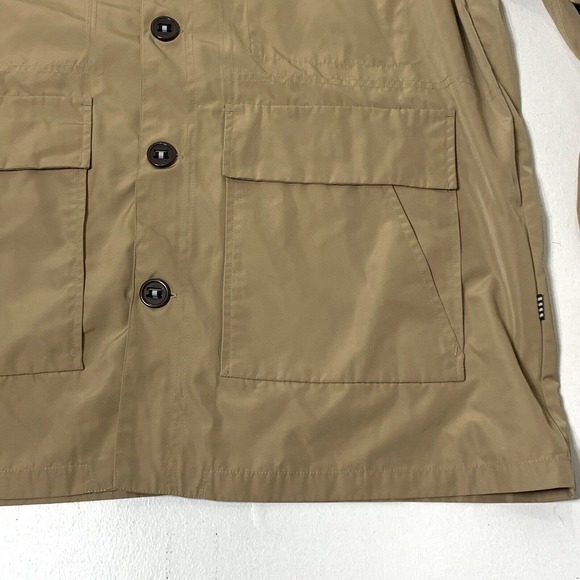 Women’s Size XL Five Four Brand Dark Khaki Button Down Spring Rain Jacket - Picture 10 of 12